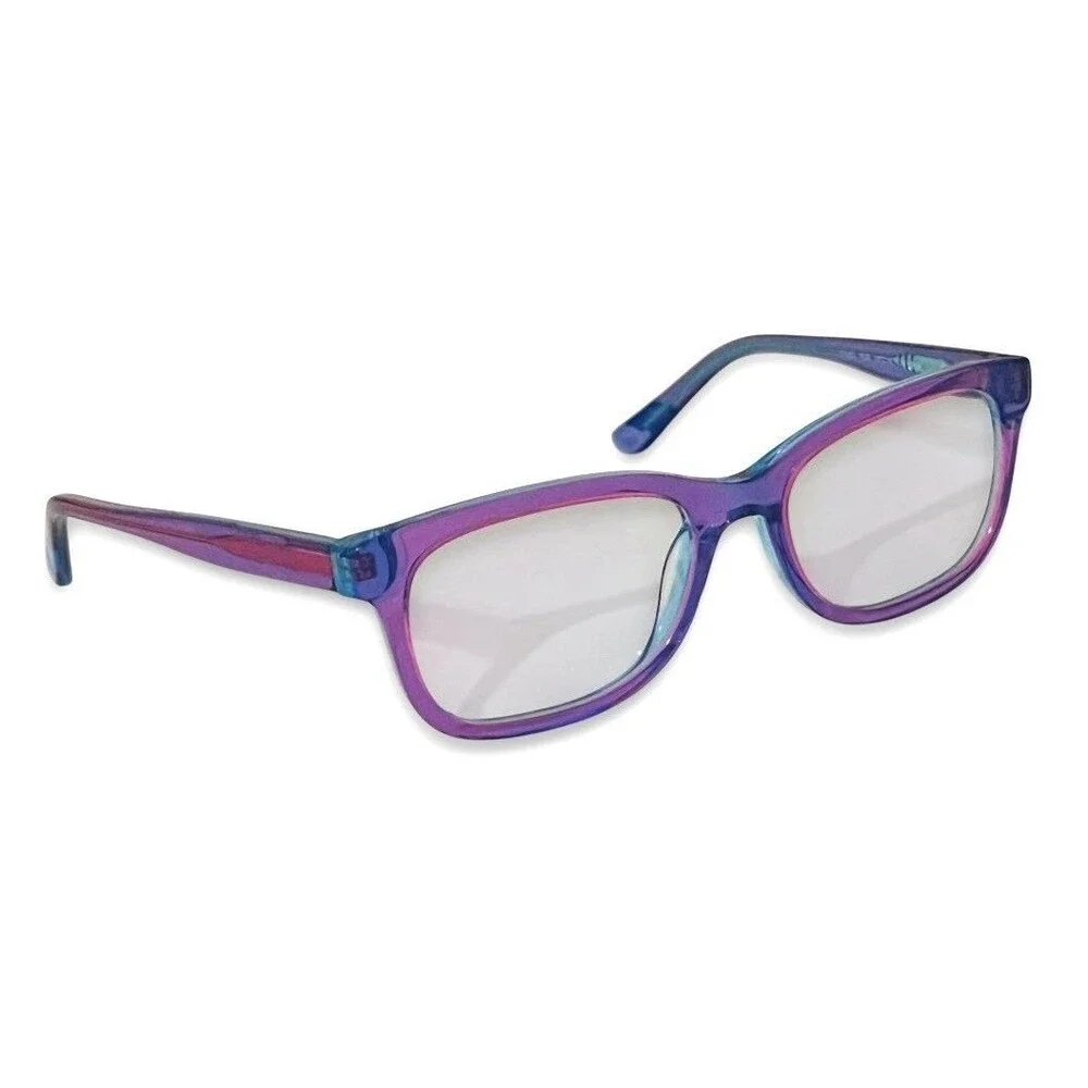 GX by Gwen Stefani Kids Eyeglasses Frames GX807 Purple Blue Glitter 48-16-130